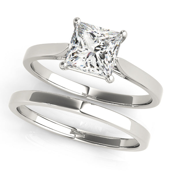 Cathedral Solitaire Princess Cut Engagement Ring - Elgrissy Diamonds