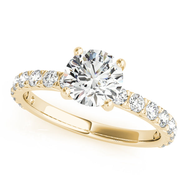 Classic Solitaire Pavé Engagement Ring - Elgrissy Diamonds