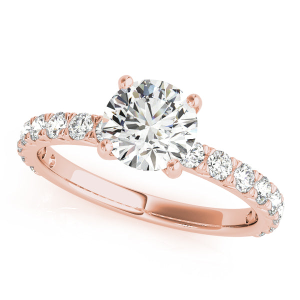 Classic Solitaire Pavé Engagement Ring - Elgrissy Diamonds