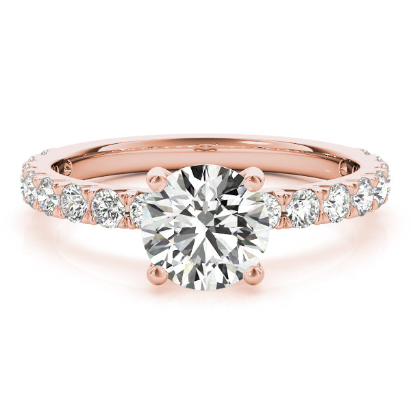 Classic Solitaire Pavé Engagement Ring - Elgrissy Diamonds