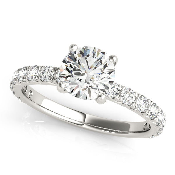 Classic Solitaire Pavé Engagement Ring - Elgrissy Diamonds