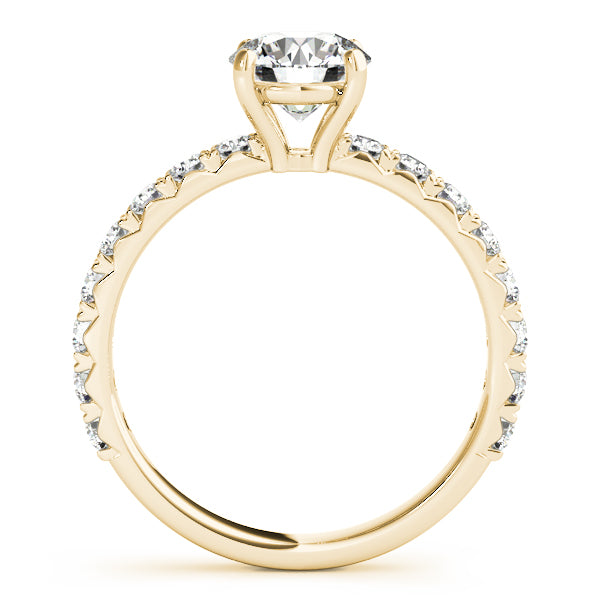 Classic Solitaire Pavé Engagement Ring - Elgrissy Diamonds