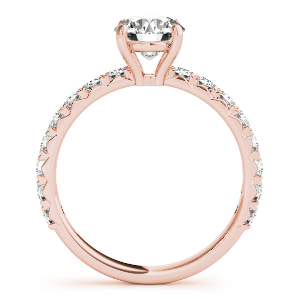 Classic Solitaire Pavé Engagement Ring - Elgrissy Diamonds