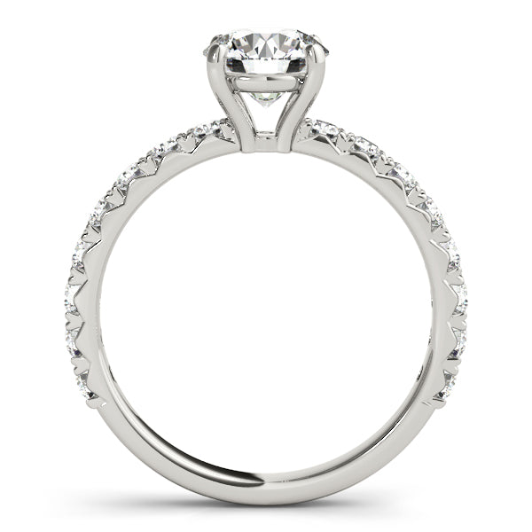 Classic Solitaire Pavé Engagement Ring - Elgrissy Diamonds