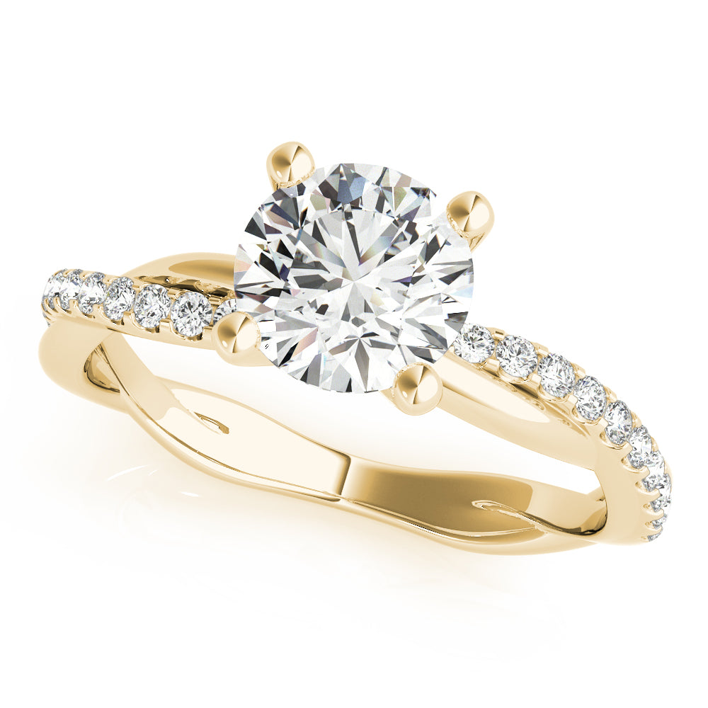Classic Solitaire Twisted Shank Engagement Ring - Elgrissy Diamonds