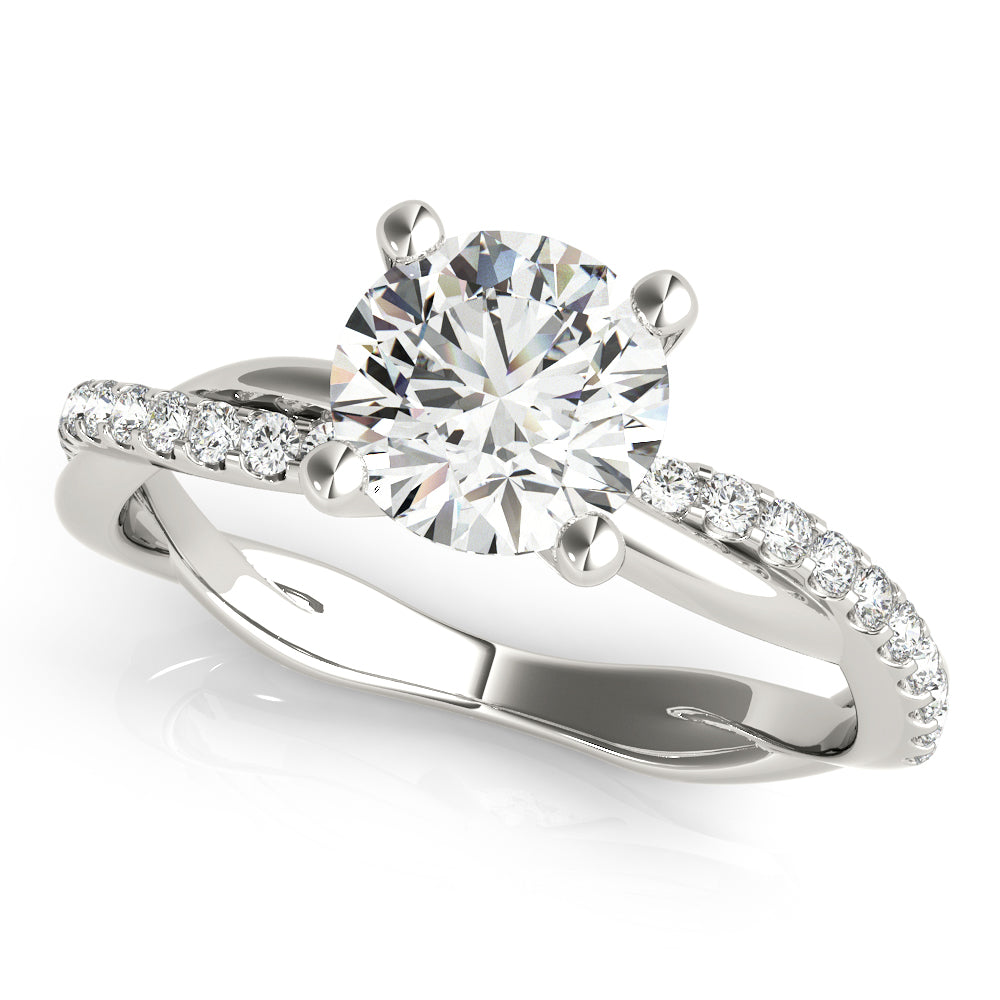 Classic Solitaire Twisted Shank Engagement Ring - Elgrissy Diamonds