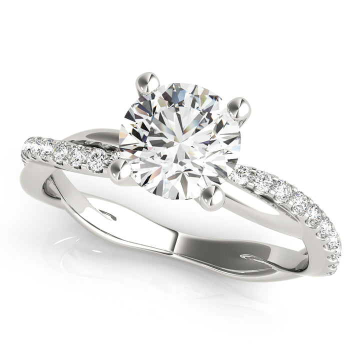 Classic Solitaire Twisted Shank Engagement Ring - Elgrissy Diamonds