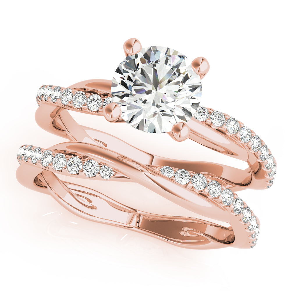 Classic Solitaire Twisted Shank Engagement Ring - Elgrissy Diamonds