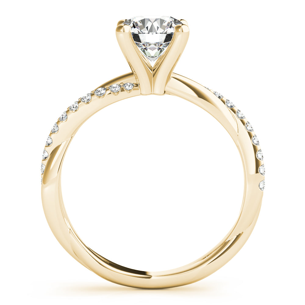 Classic Solitaire Twisted Shank Engagement Ring - Elgrissy Diamonds