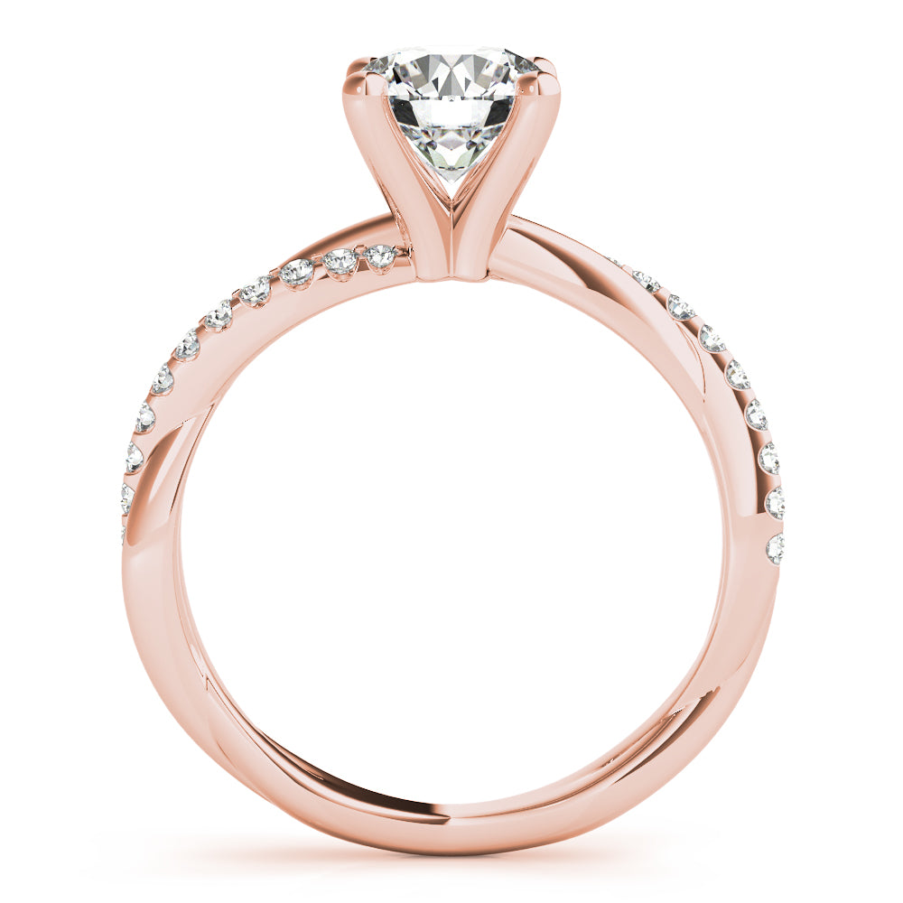 Classic Solitaire Twisted Shank Engagement Ring - Elgrissy Diamonds