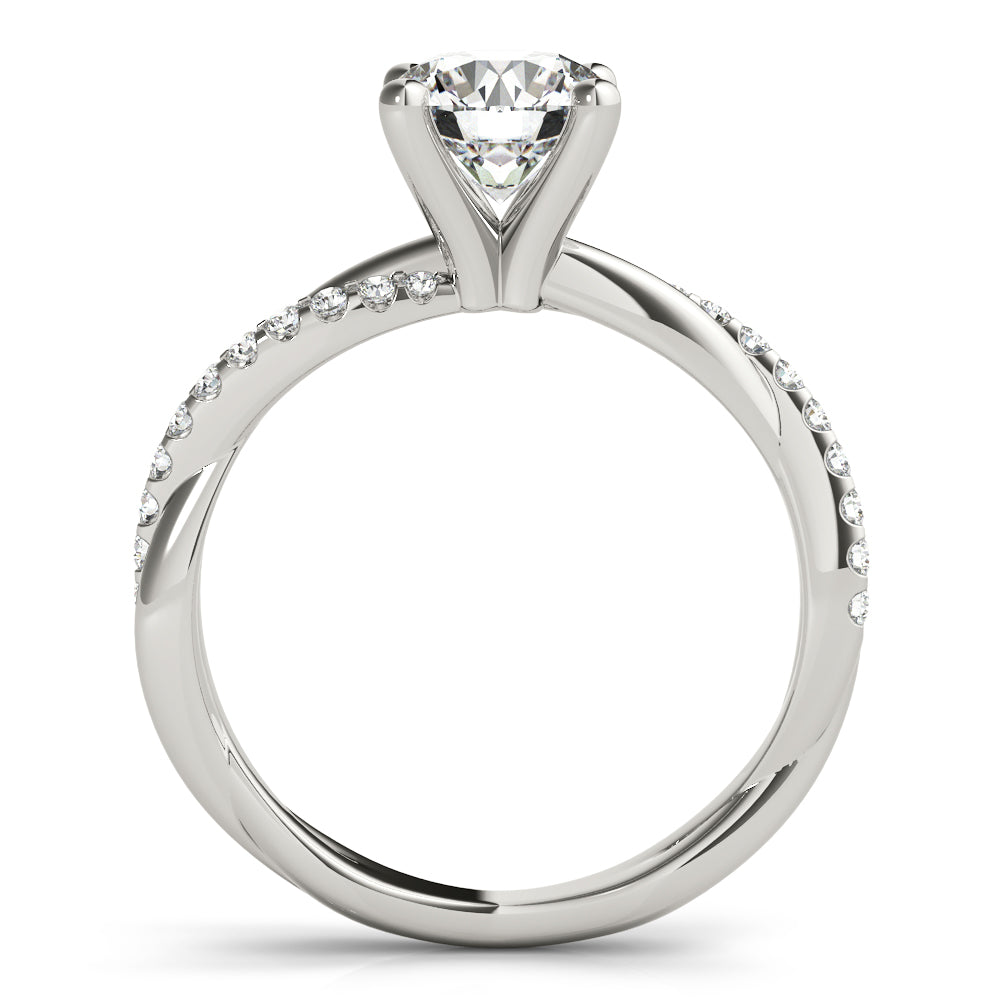 Classic Solitaire Twisted Shank Engagement Ring - Elgrissy Diamonds