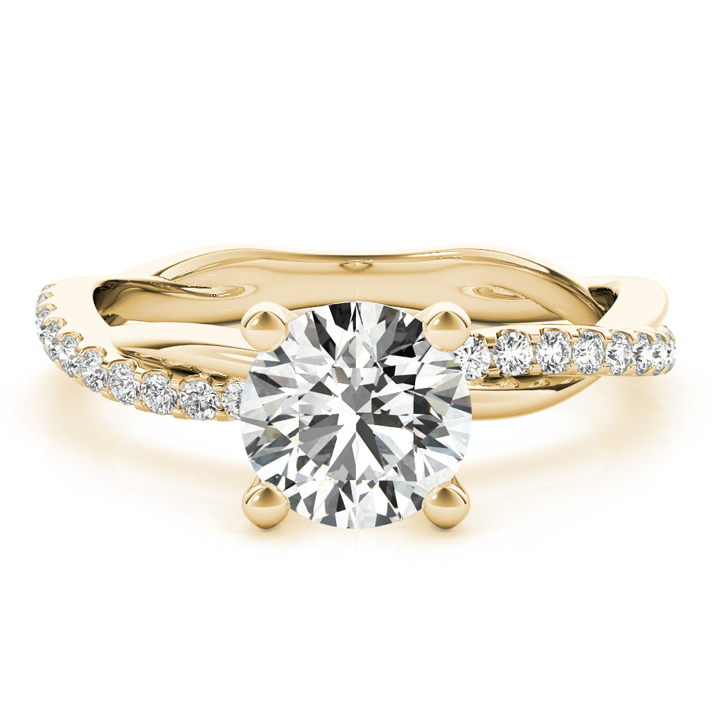 Classic Solitaire Twisted Shank Engagement Ring - Elgrissy Diamonds