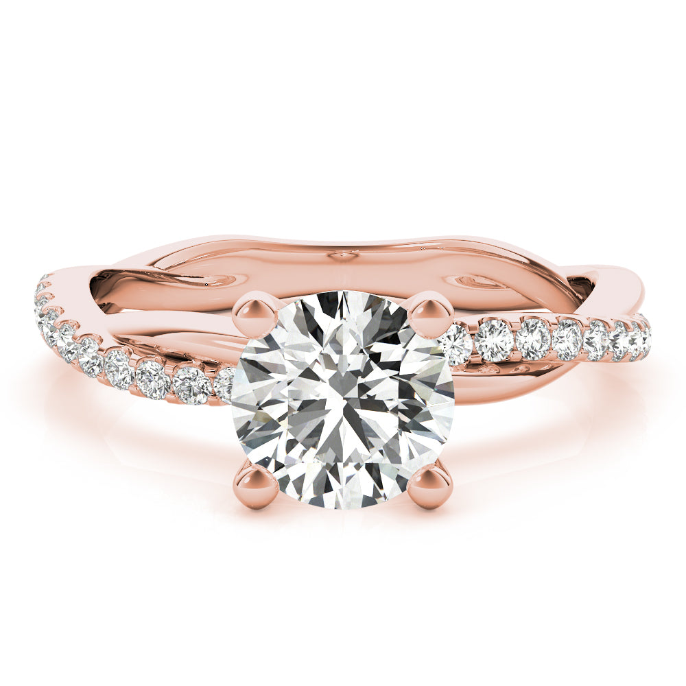 Classic Solitaire Twisted Shank Engagement Ring - Elgrissy Diamonds