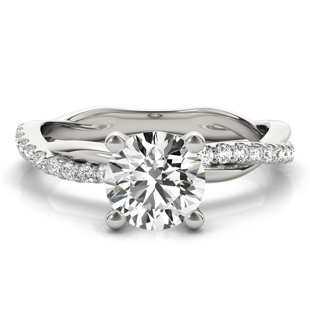 Classic Solitaire Twisted Shank Engagement Ring - Elgrissy Diamonds