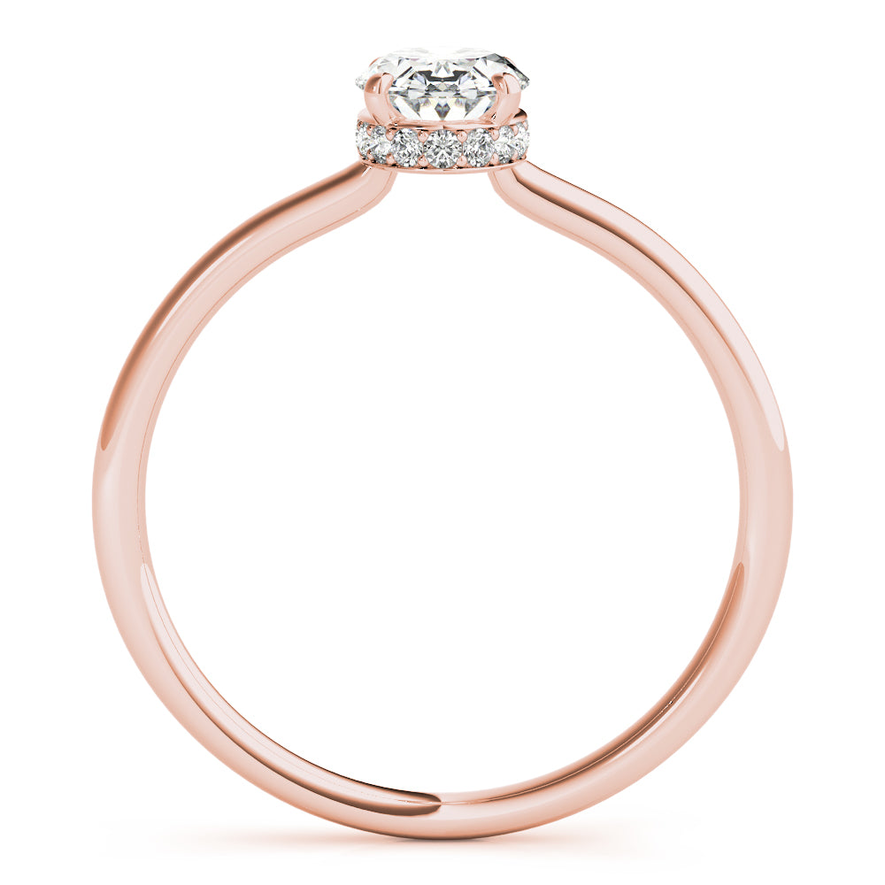 Oval Cut Hidden Halo Engagement Ring - Elgrissy Diamonds