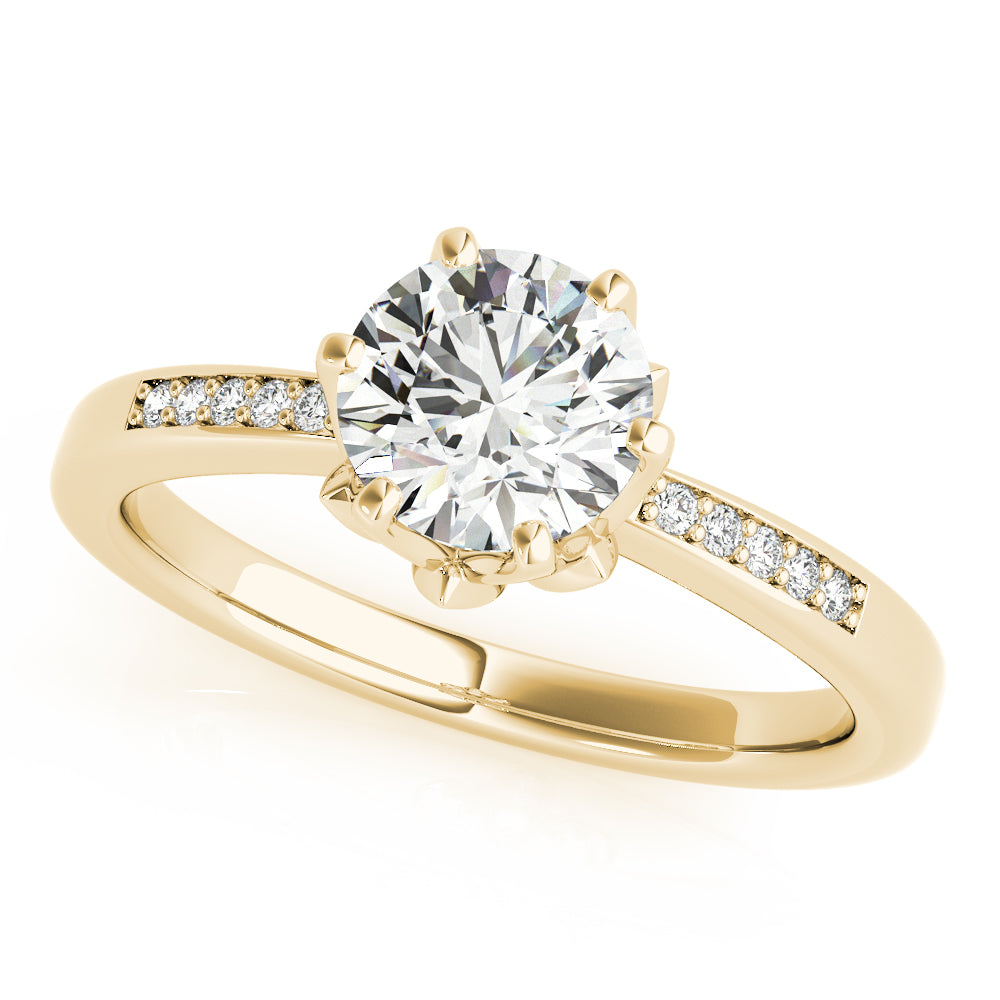 6 Prongs Channel Set Engagement Ring - Elgrissy Diamonds