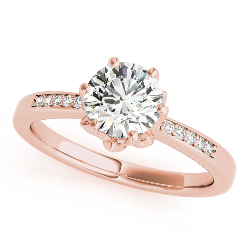 6 Prongs Channel Set Engagement Ring - Elgrissy Diamonds