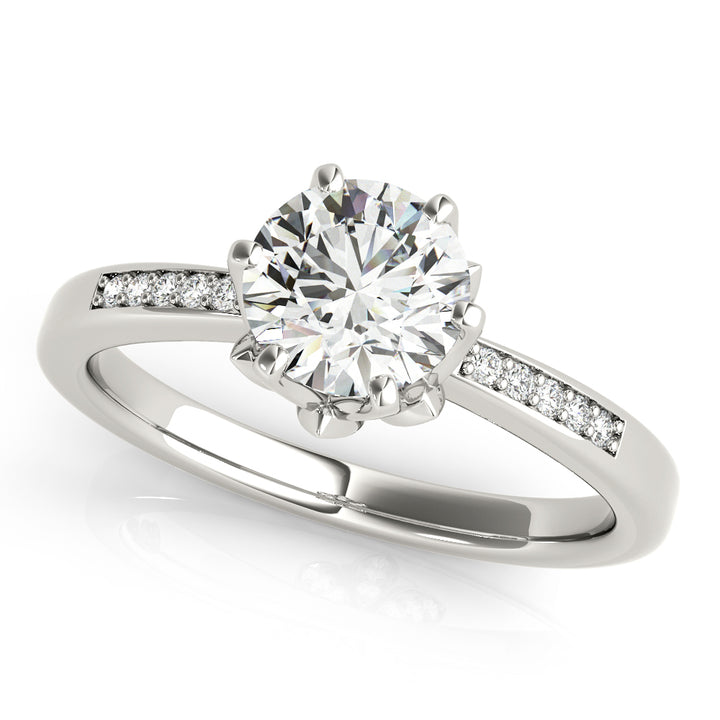 6 Prongs Channel Set Engagement Ring - Elgrissy Diamonds