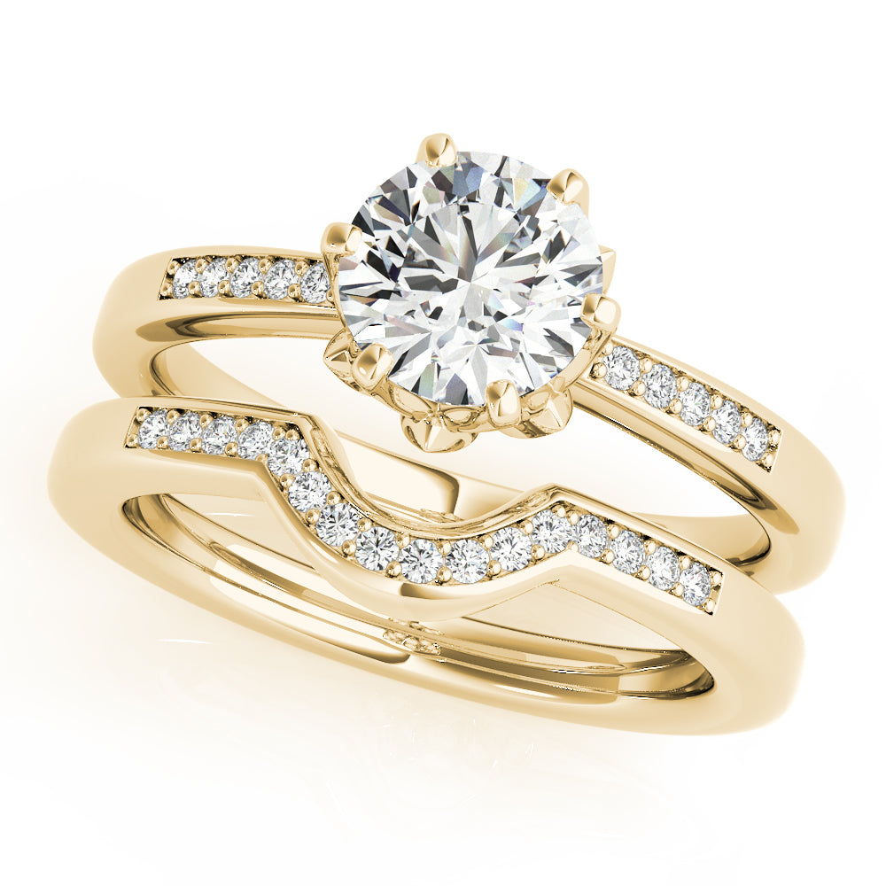 6 Prongs Channel Set Engagement Ring - Elgrissy Diamonds