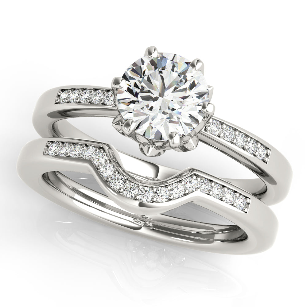 6 Prongs Channel Set Engagement Ring - Elgrissy Diamonds