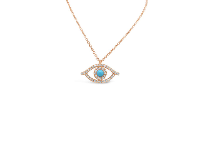 Turquoise Third Eye Pendant Necklace - Elgrissy Diamonds