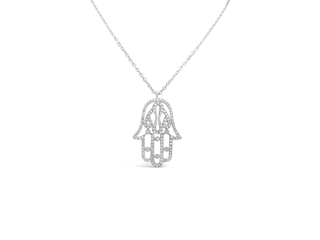 Hamsa Diamonds Pendant Necklace - Elgrissy Diamonds