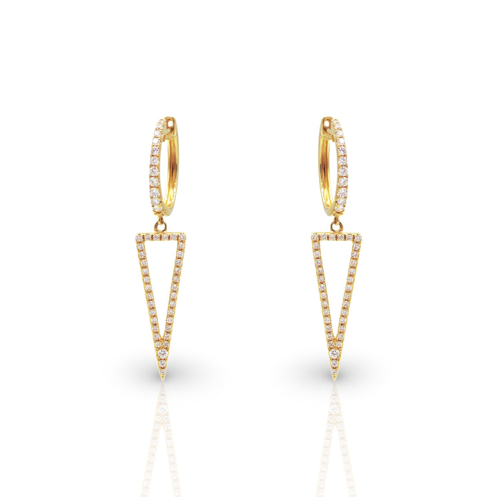 Yellow Gold Geographic Kite Earrings - Elgrissy Diamonds