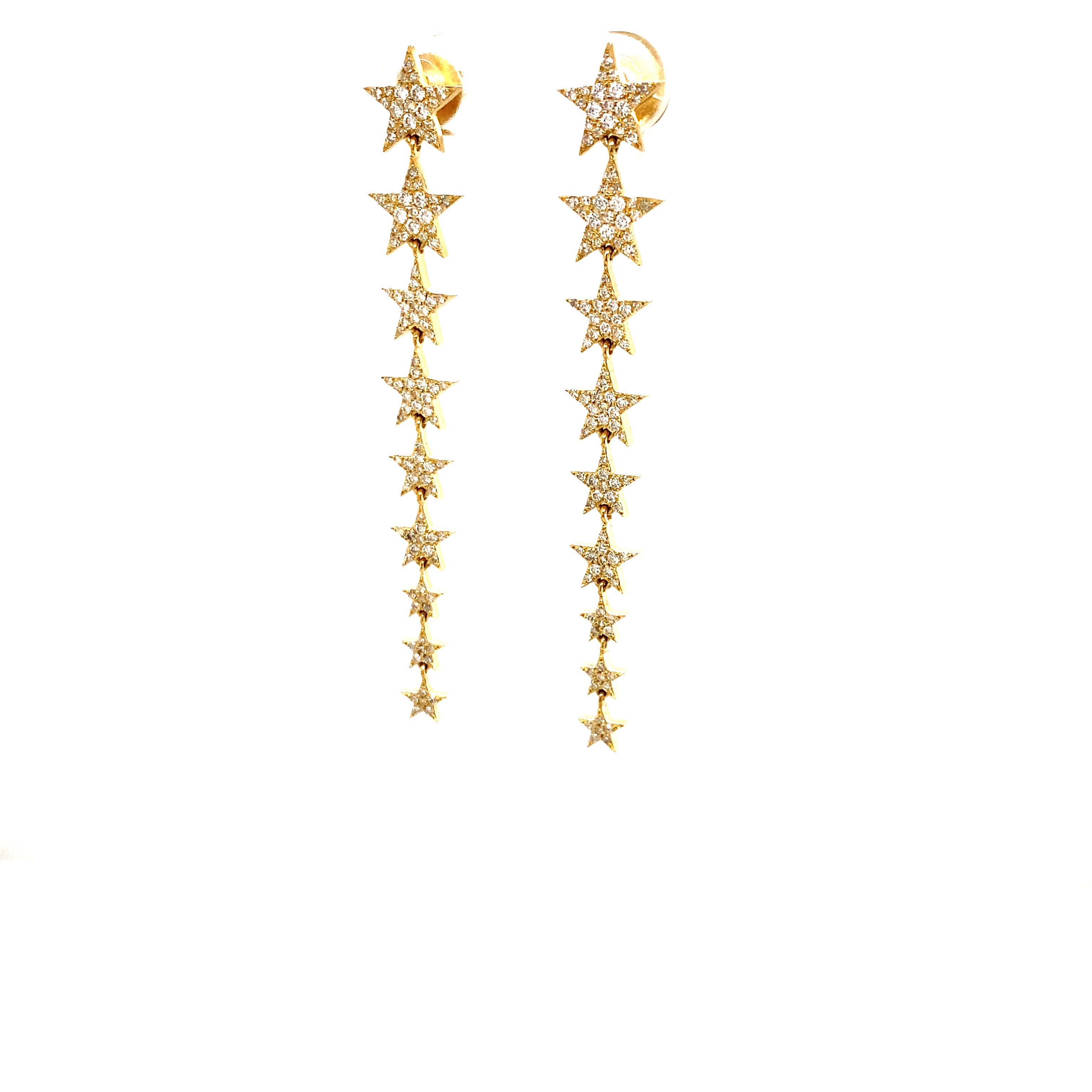 Descending Stars Earrings - Elgrissy Diamonds