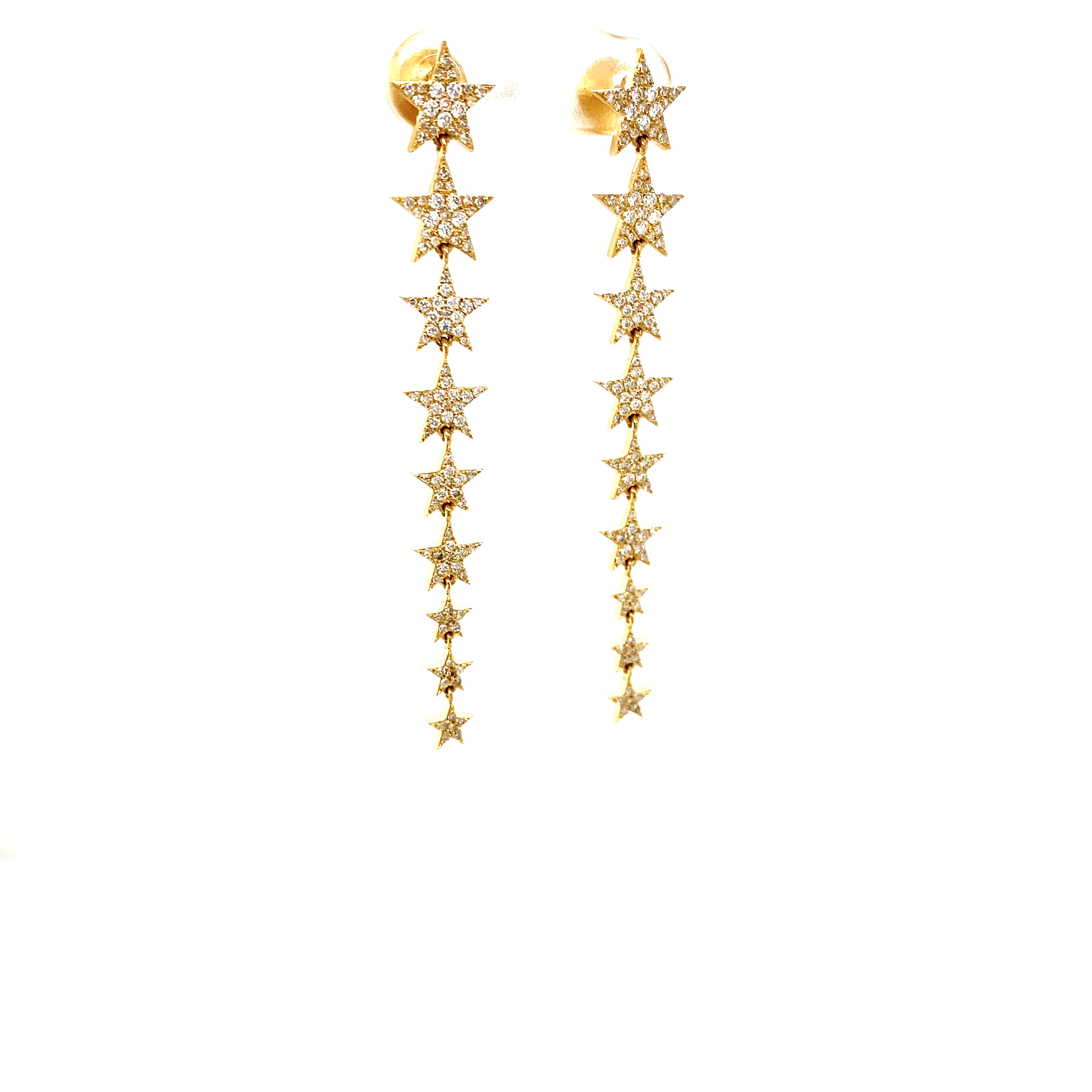 Descending Stars Earrings - Elgrissy Diamonds
