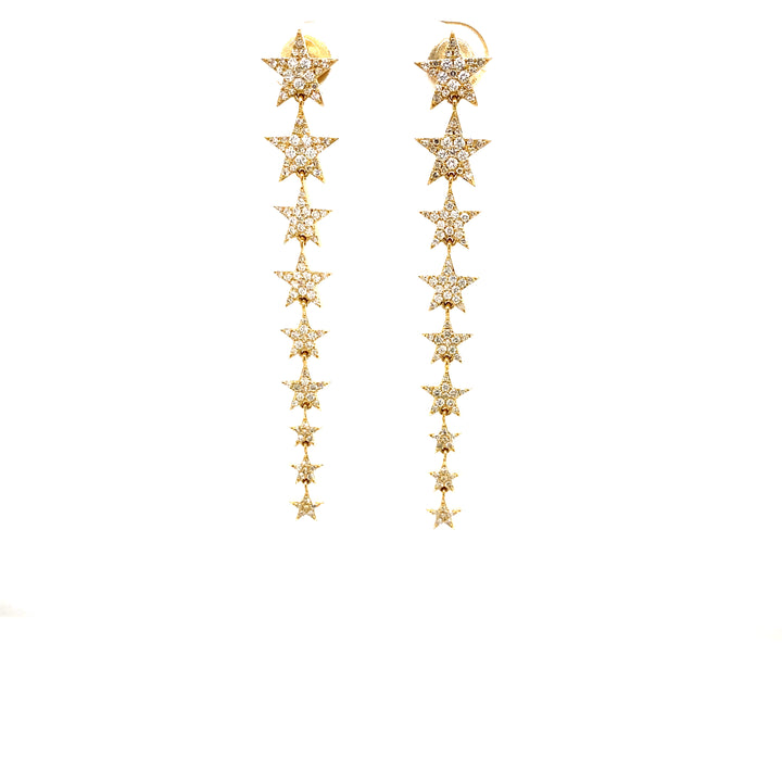 Descending Stars Earrings - Elgrissy Diamonds