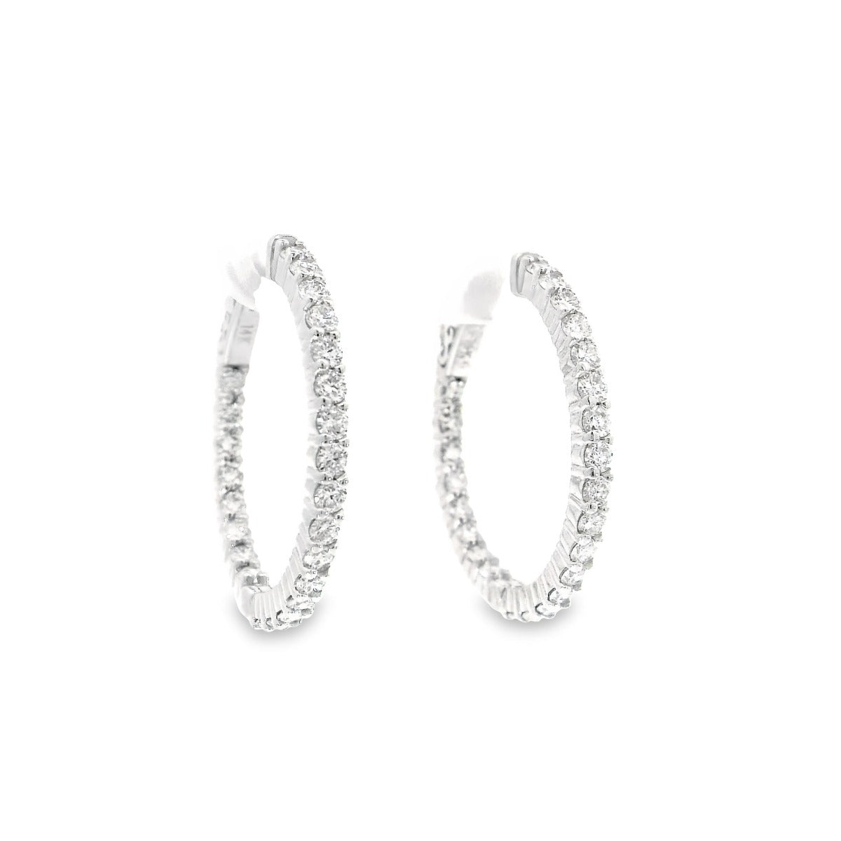 Mini Lab Grown Diamonds Hoops - Elgrissy Diamonds