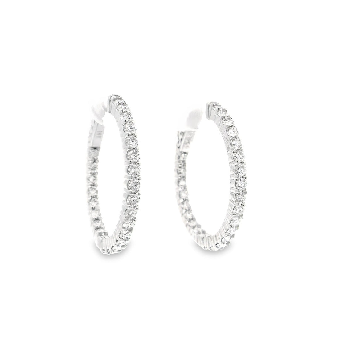 Mini Lab Grown Diamonds Hoops - Elgrissy Diamonds