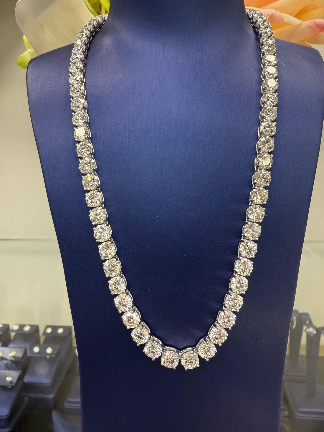 56ct Statement Tennis Necklace - Elgrissy Diamonds