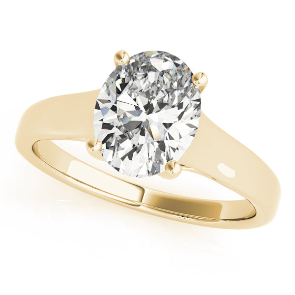 Wide Trellis Oval Engagement Ring - Elgrissy Diamonds