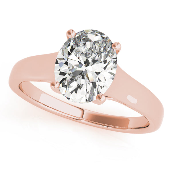 Wide Trellis Oval Engagement Ring - Elgrissy Diamonds