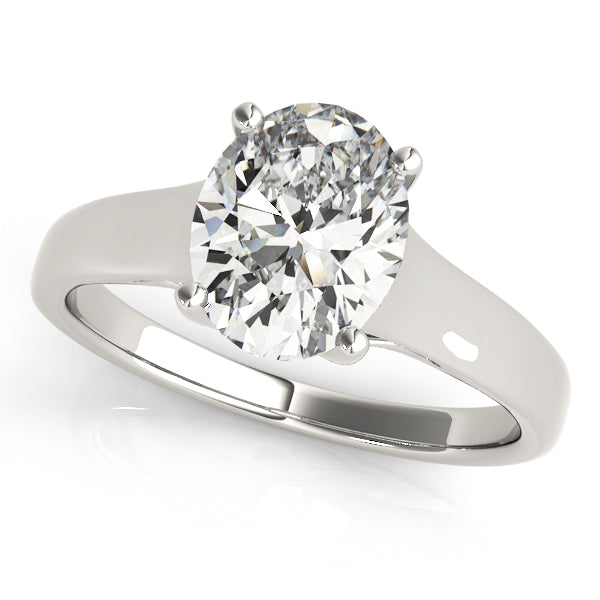 Wide Trellis Oval Engagement Ring - Elgrissy Diamonds