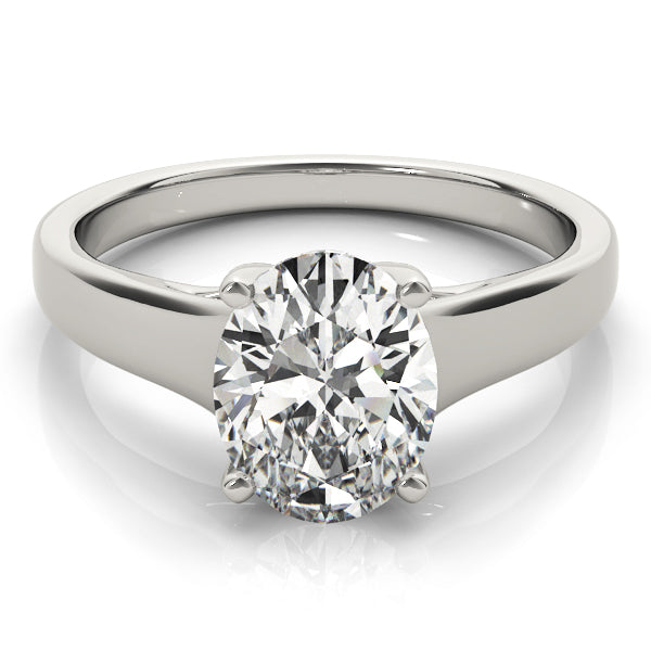 Wide Trellis Oval Engagement Ring - Elgrissy Diamonds