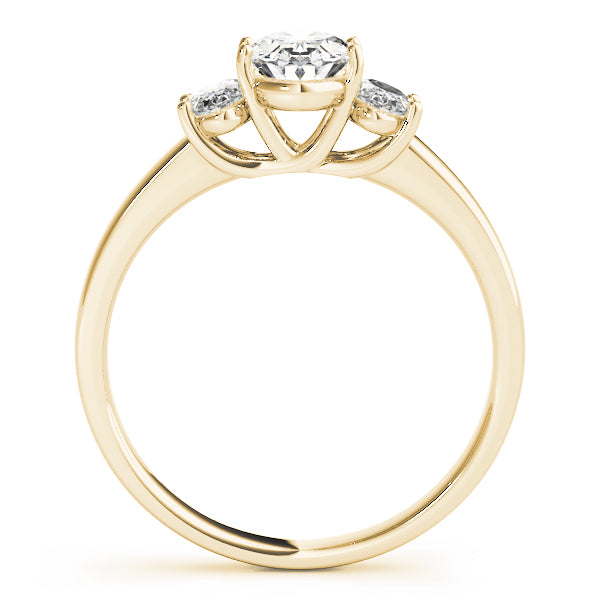Three stones Trellis Oval Engagement Ring - Elgrissy Diamonds