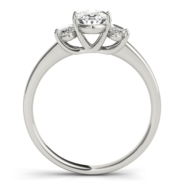 Three stones Trellis Oval Engagement Ring - Elgrissy Diamonds