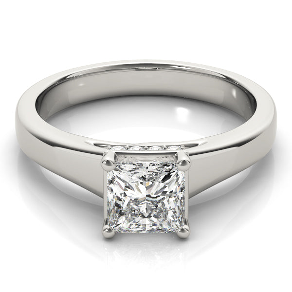Classic Hidden Halo Princess Cut Engagement Ring - Elgrissy Diamonds