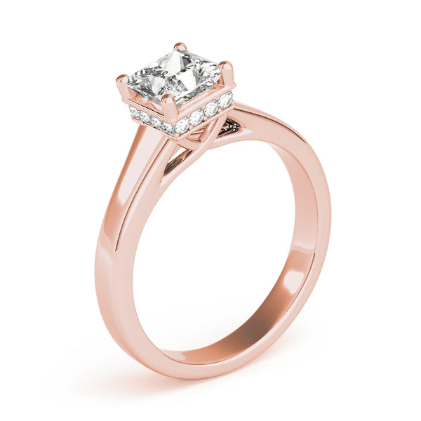 Classic Hidden Halo Princess Cut Engagement Ring - Elgrissy Diamonds