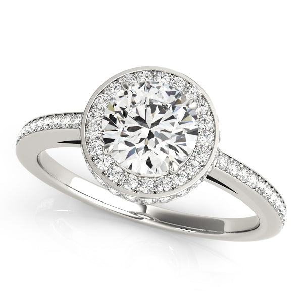 Halo Pavé Wrap Engagement Ring - Elgrissy Diamonds