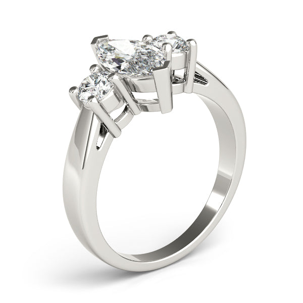 Marquise Three-Stone Diamond Engagement Ring - Elgrissy Diamonds