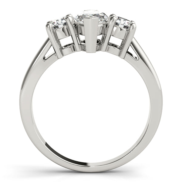 Marquise Three-Stone Diamond Engagement Ring - Elgrissy Diamonds