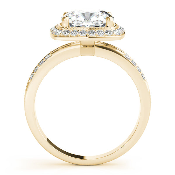 Art Deco Halo Cushion Engagement Ring - Elgrissy Diamonds