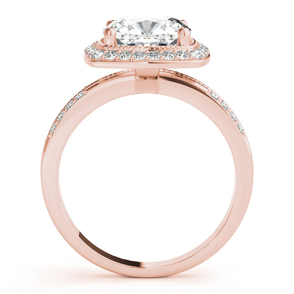 Art Deco Halo Cushion Engagement Ring - Elgrissy Diamonds