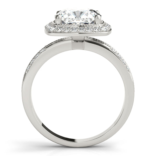 Art Deco Halo Cushion Engagement Ring - Elgrissy Diamonds