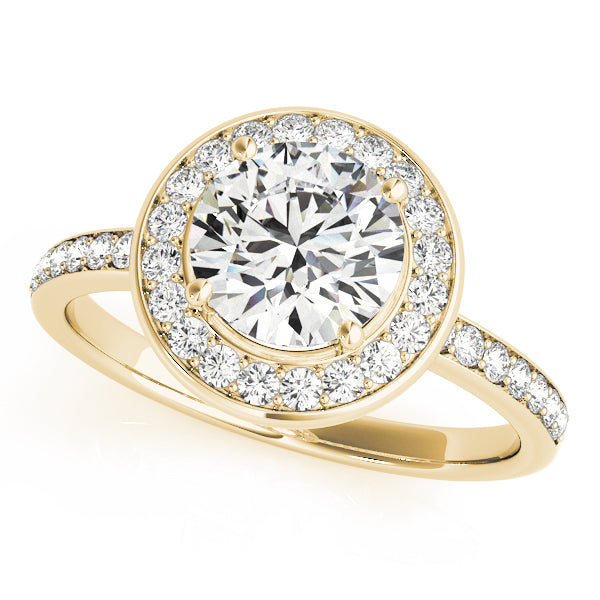 Tension Classic Halo Round Engagement Ring - Elgrissy Diamonds