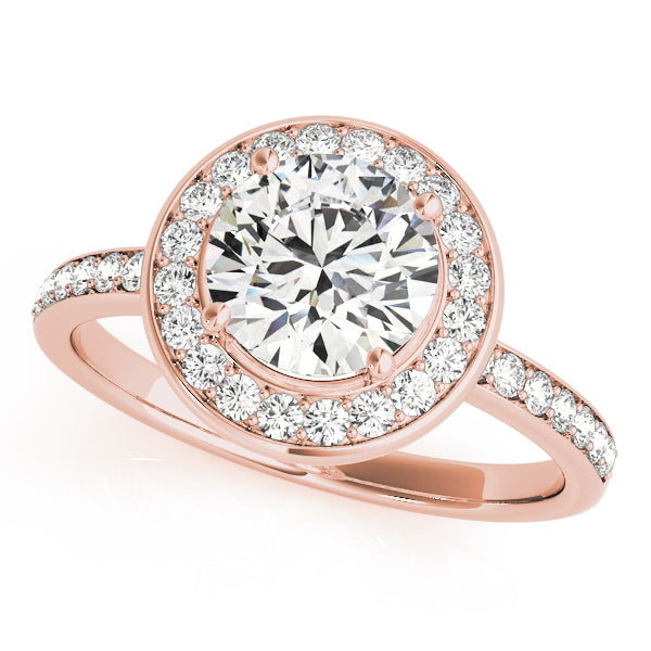 Tension Classic Halo Round Engagement Ring - Elgrissy Diamonds