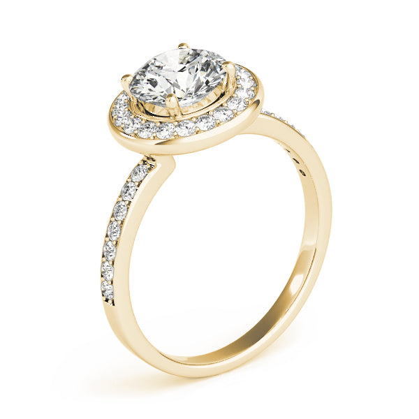 Tension Classic Halo Round Engagement Ring - Elgrissy Diamonds